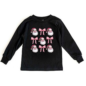 Coquette Santa Chart Toddler Long Sleeve Graphic Tee