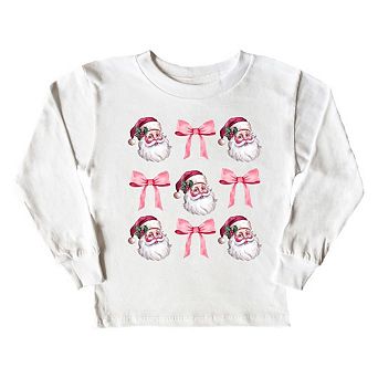 Coquette Santa Chart Toddler Long Sleeve Graphic Tee