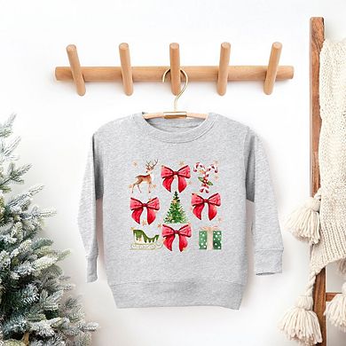 Coquette Christmas Collage Youth Ultra-soft Graphic Sweatshirt