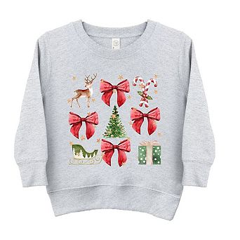 Coquette Christmas Collage Youth Ultra-soft Graphic Sweatshirt