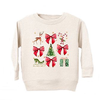 Coquette Christmas Collage Youth Ultra-soft Graphic Sweatshirt