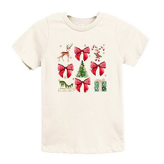Coquette Christmas Collage Toddler Short Sleeve Graphic Tee