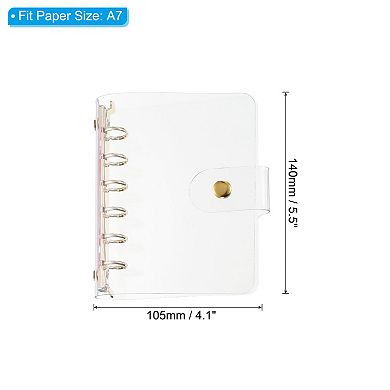 Clear Binder Cover, Loose Leaf Binder Protector Notebook Shell With Snap Button Closure