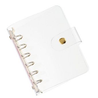 Clear Binder Cover, Loose Leaf Binder Protector Notebook Shell With Snap Button Closure