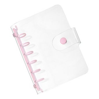 Clear Binder Cover, Loose Leaf Binder Protector Notebook Shell With Snap Button Closure