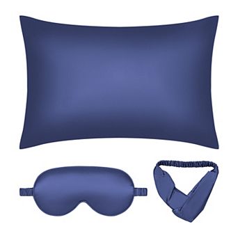 1 pc Breathable Pillow Case Set With Envelope, Satin Pillowcase With Sleep Mask, Hair Band