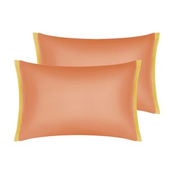 Pillow Cases Set of 2, Soft Satin Polyester Cooling Pillow Covers with Envelope Closure