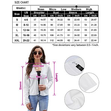 Womens Long Sleeve Open Front Cardigans Button Down Lace V Neck Knit Cardigan Sweater Outwear Coats
