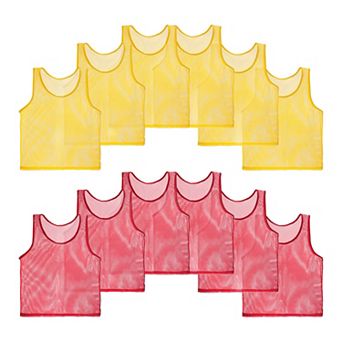 12 Pack Soccer Pennies Polyester Soccer Jersey Training Mesh Scrimmage Vests Team Sports Pinnies