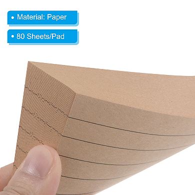 3 X 3 Inch Lined Sticky Notes, 6 Pads/pack Self-stick Note Pads 480 Sheets Adhesive Memo Post, Brown