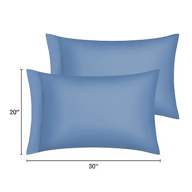 Set of 2 Pillow Cases, Soft Cooling Pillow Covers with Envelope Closure, Gift for Women Men