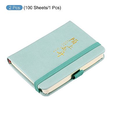 Pocket Notebook, Thick Lined Paper Hardcover Mini Memo Pads For Business Office