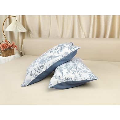 2 Pack Pillowcase for Hair and Skin Breathable, Soft Floral Pillow Cases with Envelope Closure