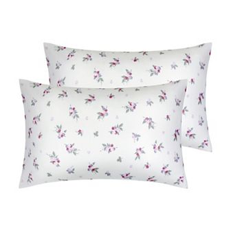 2 Pack Pillowcase for Hair and Skin Breathable, Soft Floral Pillow Cases with Envelope Closure