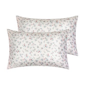 2 Pack Pillowcase for Hair and Skin Breathable, Soft Floral Pillow Cases with Envelope Closure