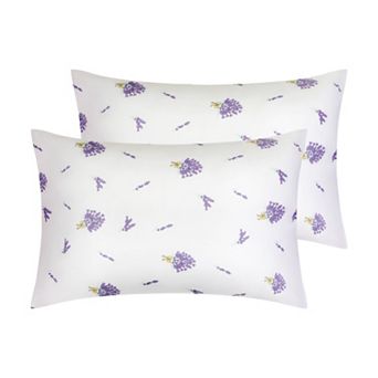 2 Pack Pillowcase for Hair and Skin Breathable, Soft Floral Pillow Cases with Envelope Closure