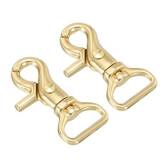 2 Pack Pure Brass Oval Lobster Clasps Swivel Trigger Snap Hook Purse Lanyard Clips