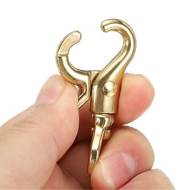 2 Pack Pure Brass Oval Lobster Clasps Swivel Trigger Snap Hook Purse Lanyard Clips