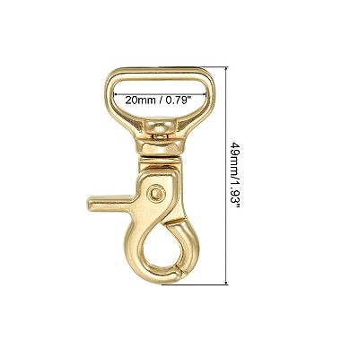 2 Pack Pure Brass Oval Lobster Clasps Swivel Trigger Snap Hook Purse Lanyard Clips