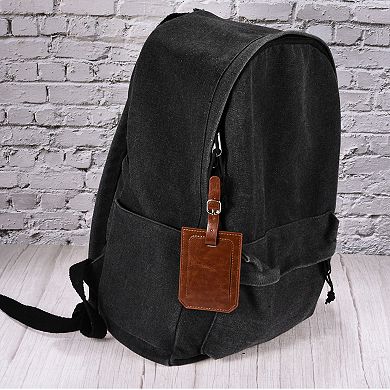 Luggage Tag Pu Holders, Baggage Label Identifier With Strap For Backpack Travel Bag Suitcase