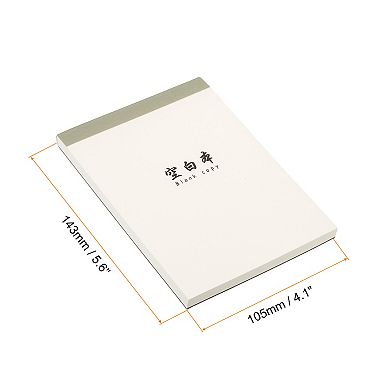 4"x6" Writing Pads, Blank Note Pad With 70 Sheets Thicken Memo Writing Paper Scratch Pad For Work