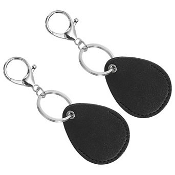 Leather Key Fob, Pu Leather Key Fobs With Key Rings Keychain Holder For Keys Id Key Cards