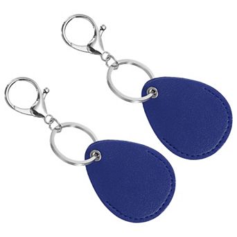 Leather Key Fob, Pu Leather Key Fobs With Key Rings Keychain Holder For Keys Id Key Cards