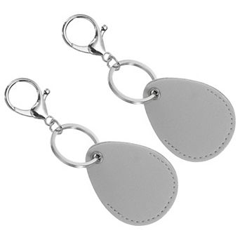 Leather Key Fob, Pu Leather Key Fobs With Key Rings Keychain Holder For Keys Id Key Cards