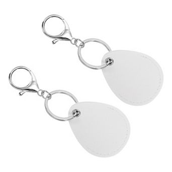 Leather Key Fob, Pu Leather Key Fobs With Key Rings Keychain Holder For Keys Id Key Cards