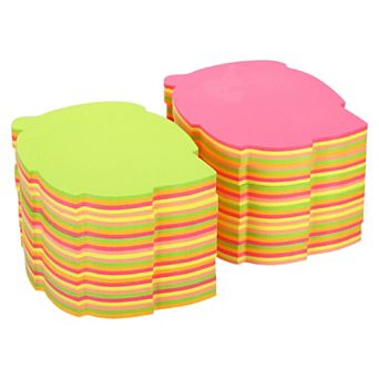 Leaf Shape Sticky Notes, 12 Pads Memo Pads Bright Colorful 100 Sheets/pad For Home Office, 5 Colors