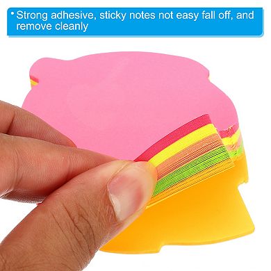 Leaf Shape Sticky Notes, 12 Pads Memo Pads Bright Colorful 100 Sheets/pad For Home Office, 5 Colors