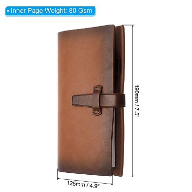 Binder Journal, Refillable Loose Leaf Personal Planner Organizer Ruled Lined Notebook With Buckle