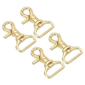 4 Pack Pure Brass Oval Lobster Clasps Swivel Trigger Snap Hook Purse Lanyard Clip