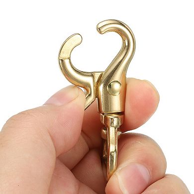 4 Pack Pure Brass Oval Lobster Clasps Swivel Trigger Snap Hook Purse Lanyard Clip