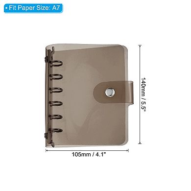 Clear Binder Cover, Loose Leaf Binder Protector Refillable Notebook Shell With Snap Button Closure