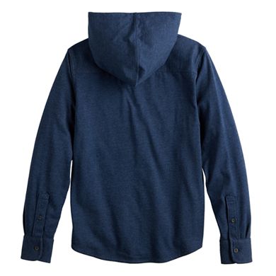 Boys 8-20 Sonoma Goods For Life® Long Sleeve Supersoft Hooded Shirt in Regular & Husky