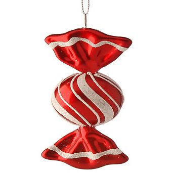 4.5" Peppermint Candy Round Twist Ornament - Festive Christmas Tree Decoration