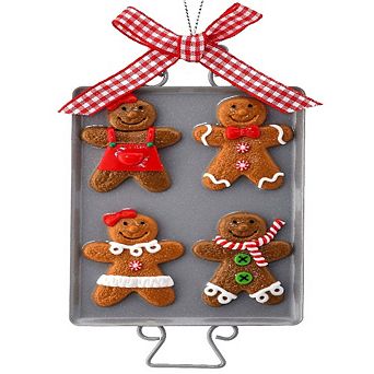6" Clay Gingerbread Cookie Sheet Ornament - Whimsical Christmas Tree Decoration