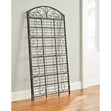 Brylanehome 5-tier Metal Scroll Folding Bookcase