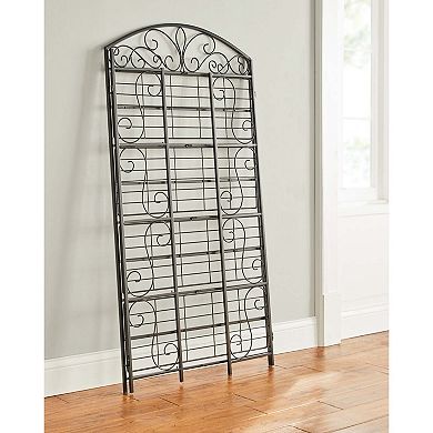 Brylanehome 5-tier Metal Scroll Folding Bookcase