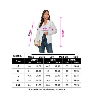 Women's Casual Loose Blazers Long Sleeve Open Front Work Office Jacket