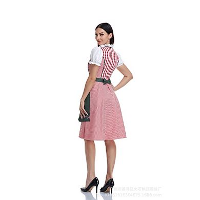 Women's Oktoberfest Costume German Dirndl Dress Traditional Bavarian Carnival Party
