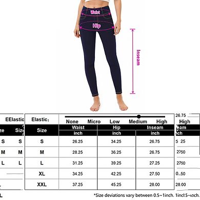 Women's Jeans High Waist Faux Denim Leggings With Pockets