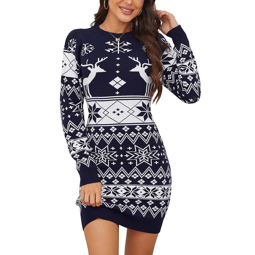 long sleeve mini christmas dress Mini Holiday Dresses