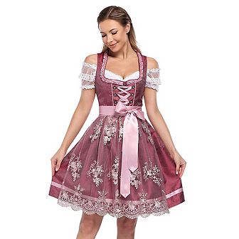 Women's Bavarian Oktoberfest Costume German Dirndl Dresses For Carnival Halloween Costume