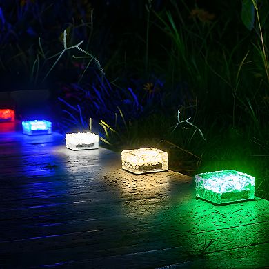 6-pack Solar Powered Ice Bricks Path Lights
