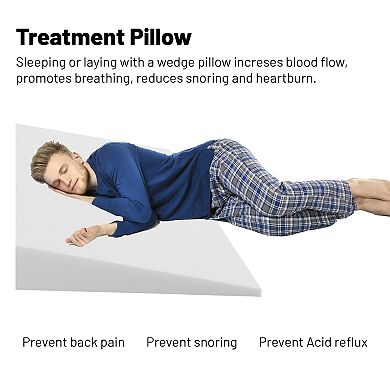 Continental Sleep, Extra Wide Bed Wedge Pillow, Tringle Incline Cushion To Elevate Upper Body