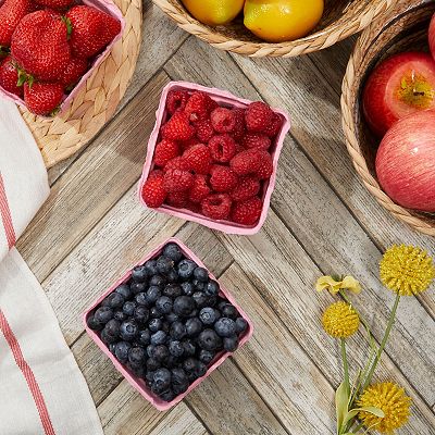 50Pcs Paper Berry Basket Household Fruit Tray Berry Fruit Basket Paper Pulp Basket