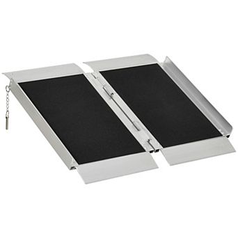 Aluminum And Pvc Lightweight Mobility Ramp With Single-fold Function & Handle 2ft. long