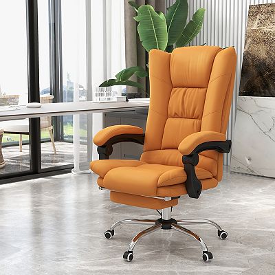Vinsetto Vibration Massage Office Chair with Heat, Footrest